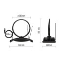 Indoor antenna FM/DAB/DVB-T/T2 with amplifier and LTE/5G filter J0701 EMOS