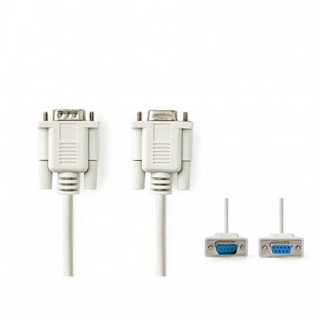 Cable SUB-D DB9 male - DB9 female 2m