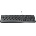 LOGITECH K120 Corded Keyboard - BLACK - USB - US INT'L - B2B