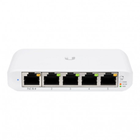 UBIQUITI USW Flex Mini 5x GbE hallatav lüliti PoE sisend 802.3af/at või 5V 1A USB-C