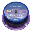 VERBATIM 43757 DVD+R DL Verbatim spindle 25 8,5GB 8x MATT SILVER