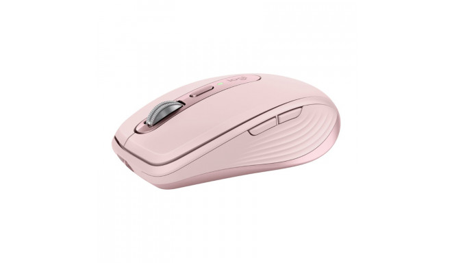  Logitech MX Anywhere 3S Mouse - RF Wireless + Bluetooth, Laser, 8000 DPI, Rose