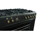 Ravanson KWGE-K90-6 TOP CHEF cooker Freestanding cooker Electric Gas Black