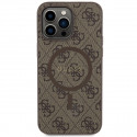 Guess case for iPhone 15 Pro Max 6,7" GUHMP15XG4GFRW brown HC MAGSAFE PU 4G RING CLASSIC LOGO