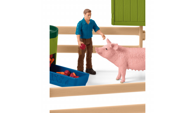 SCHLEICH FARM WORLD mängukomplekt Suur talu loomadega