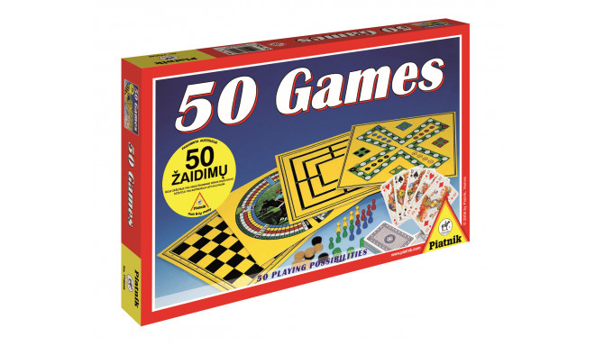 PIATNIK Board game set 50 Games (In Latvian, Russian lang.)