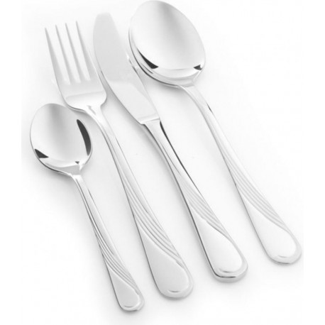 Cutlery set AMBITION NAPOLI, stainless steel, silver color, 24 pcs.