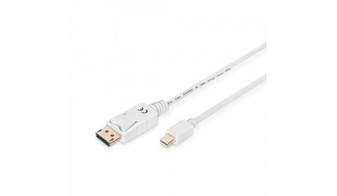 Mini DisplayPort-DisplayPort Kaabel Digitus AK-340102-020-W Valge 2 m