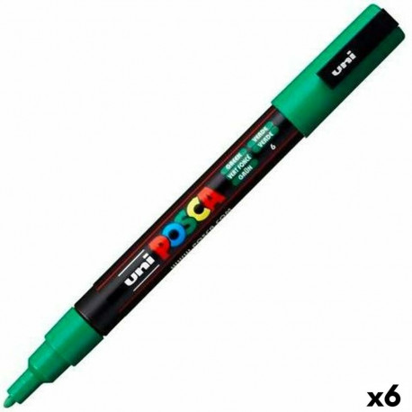Marker POSCA PC-3M Roheline (6 Ühikut)