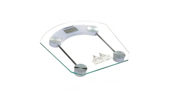 Digital Bathroom Scales Esperanza EBS008W White Glass