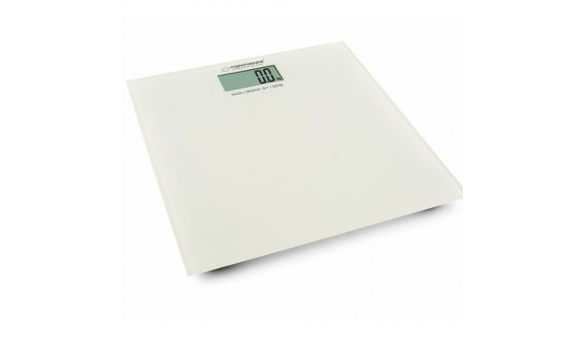 Digital Bathroom Scales Esperanza EBS002W White Glass