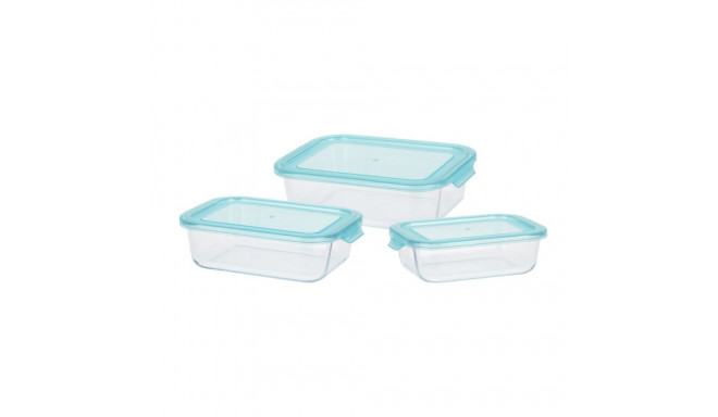 Set of 3 lunch boxes Excellent Houseware Crystal