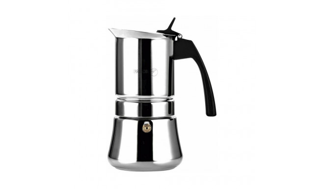 Italian Coffee Pot Fagor Stainless steel 18/10 10 Cups Black