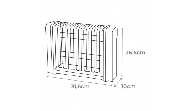 Elektrisks Moskītu Atbaidītājs EDM Melns (31,6 x 10 x 26,3 cm)