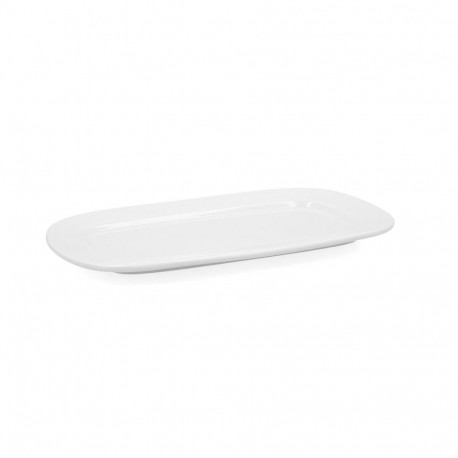 Serving Platter Bidasoa Glacial White Ceramic 31 x 18 cm (6 Units) (Pack 6x)