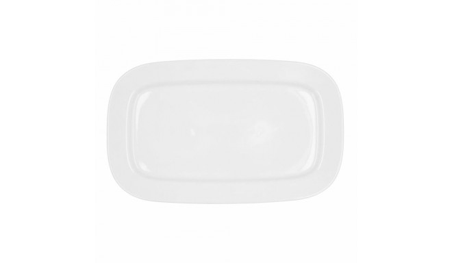 Serving Platter Bidasoa Glacial White Ceramic 36 x 21 cm (3 Units) (Pack 3x)