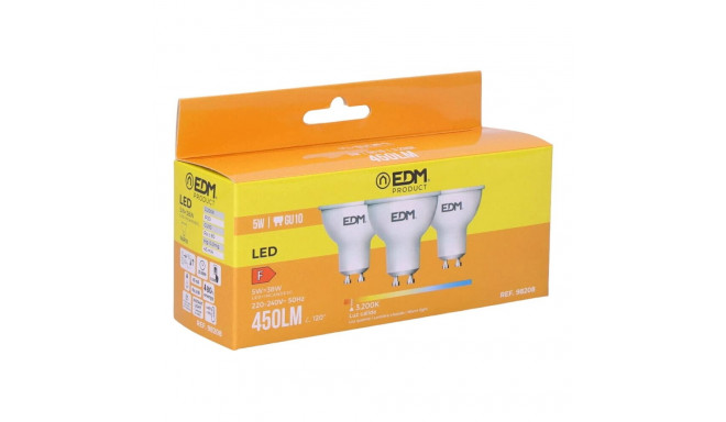 3 LED lambipirni komplekt EDM 98208 F 5 W 45 W GU10 450 lm Ø 5 x 5,5 cm (3200 K)