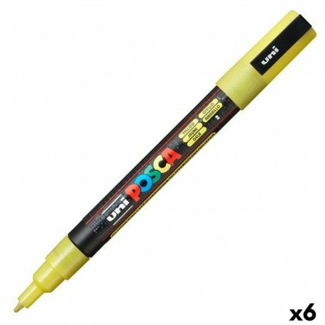 Marker POSCA PC-3ML Kollane (6 Ühikut)