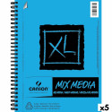 Drawing Pad Canson XL Mix Media White A4 Paper 5 Units 30 Sheets 300 g/m²