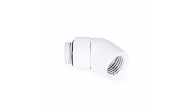 Alphacool icicle angle adapter 45 rotatable G1/4 male to G1/4 female - white, connections (white)