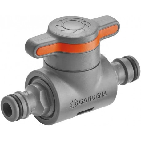 Gardena Coupling with Control Valve (grey/orange)