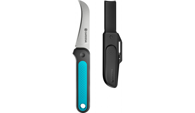 Gardena Harvesting Knife VeggieCut (grey/turquoise, incl. belt holster with integrated sharpening st