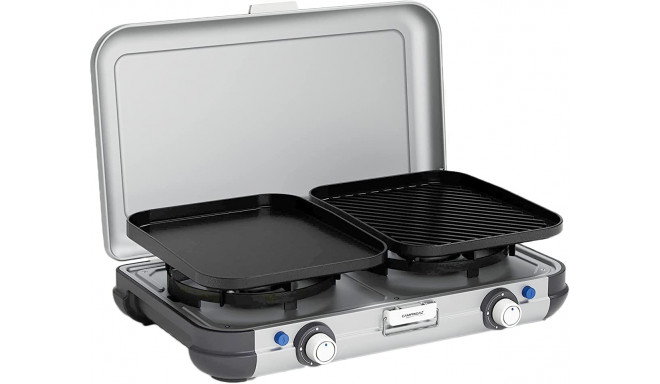 Campingaz Camping Kitchen 2 Grill & Go CV, gas cooker (grey/black, 2x 2kW, model 2023)