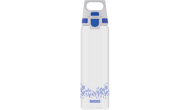 SIGG drinking bottle Total Clear One MyPlanet "Blue" 0.75L (transparent/dark blue, one-hand closure 