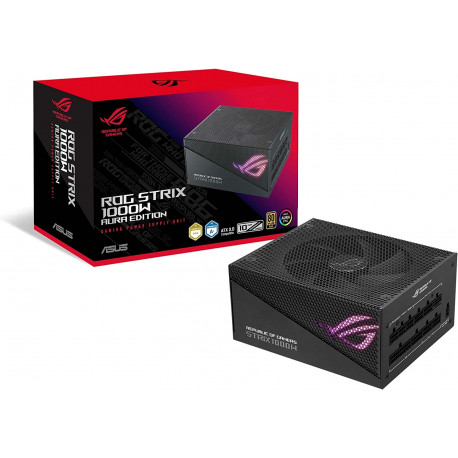 ROG STRIX 1000W Gold Aura Edition 5x PCIe kaablihaldus, must