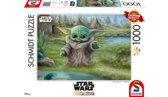 Schmidt Spiele Thomas Kinkade Studios: Star Wars The Mandalorian - Grogu The Child, Jigsaw Puzzle (1