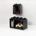 Room Copenhagen LEGO Regal Brick Shelf 8+4, Set 41171733 (black, 2 shelves)