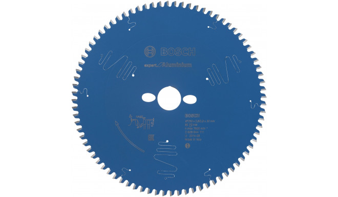 Bosch circular saw blade Expert for Aluminum,  250mm, 80Z (bore 30mm)