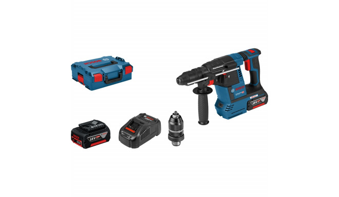 Bosch cordless hammer drill GBH 18V-26 F Professional (blue/black, 2x battery ProCORE18V 8.0Ah, L-BO