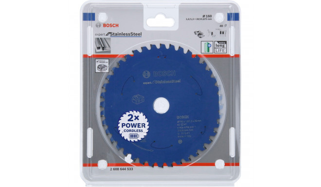 Bosch circular saw blade Expert for Stainless Steel, 160mm