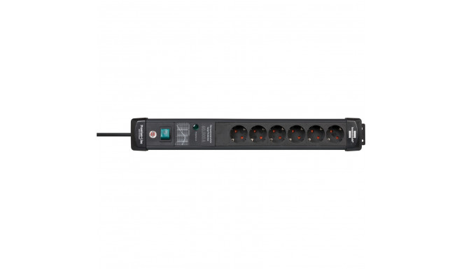 Brennenstuhl Premium-Line power strip 6-way (black, 3 meters, 60,000A surge protection)