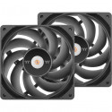 Thermaltake TOUGHFAN 14 Pro High Static Pressure PC Cooling Fan 140x140x25, case fan (black, 2 fans 