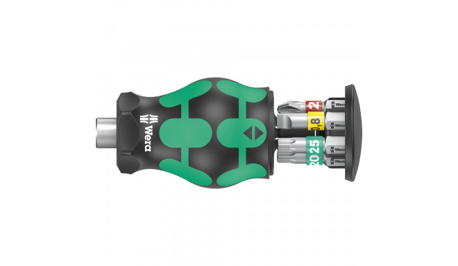 Wera Kraftform compact stubby magazine 1 bit set (black/green, 7 pieces)