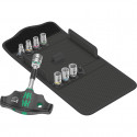 Wera Kraftform Kompakt 400 RA Set 2, with ratchet function, socket wrench (black/green, 1/4, 9 piece