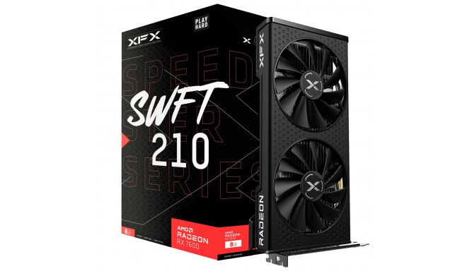 XFX Radeon RX 7600 SPEEDSTER SWFT210 CORE, graphics card (RDNA 3, GDDR6, 3x DisplayPort, 1x HDMI 2.1