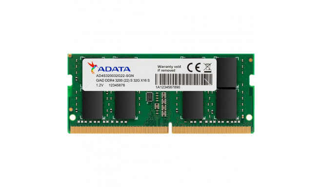 Adata RAM DDR4 32GB 3200 CL 22 Single (1x32GB) Green (AD4S320032G22-SGN Premier INT
