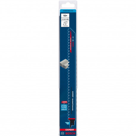 Bosch Expert saber saw blade 'Aerated Concrete' S 1241 HM, 10 pieces (length 300mm)