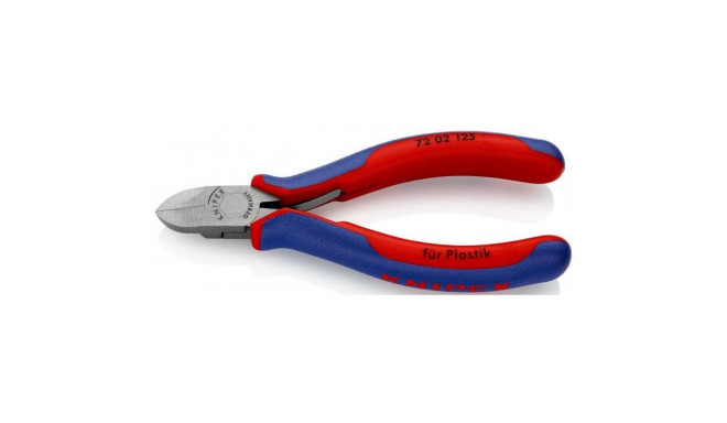 KNIPEX side cutters 72 02 125, for plastic, cutting pliers (red/blue, length 125mm)