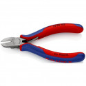 KNIPEX side cutters 72 02 125, for plastic, cutting pliers (red/blue, length 125mm)