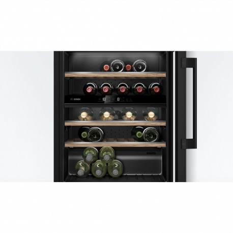Bosch KUW21AHG0 Series 6, wine refrigerator (black, 2 temperature zones)