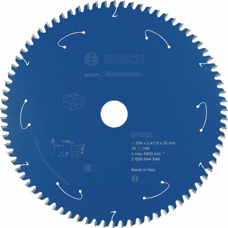 ketassae ketas Expert alumiiniumi jaoks, Ø254mm, 78 hammast (ava 30mm, akuga lauaketassaagidele)