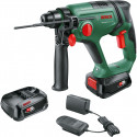 Bosch cordless hammer drill UniversalHammer 18V (green/black, 2x Li-ion batteries 2.5Ah, case, POWER