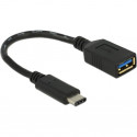 DeLOCK USB 3.2 Gen 1 adapter, USB-C male > USB-A female (black, 15cm)