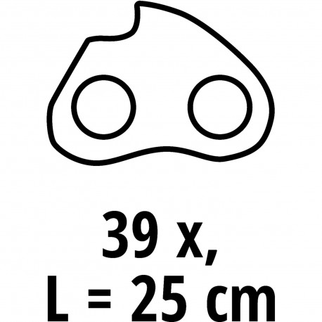 Einhell replacement chain 25cm 1.3 39T 3/8, saw chain