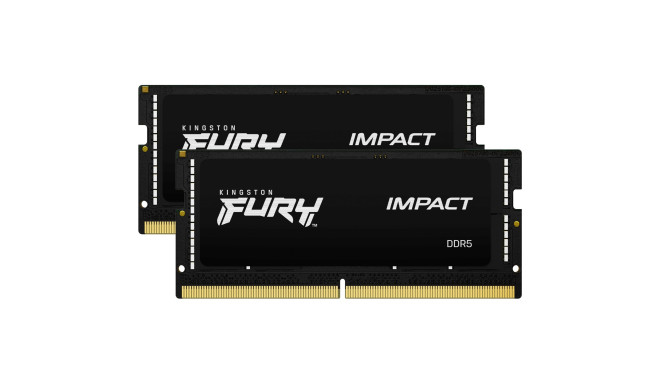 Kingston DDR5 - 32GB - 6400 - CL - 38 (2x 16 GB) dual kit, RAM (black, KF564S38IBK2-32, Impact, INTE