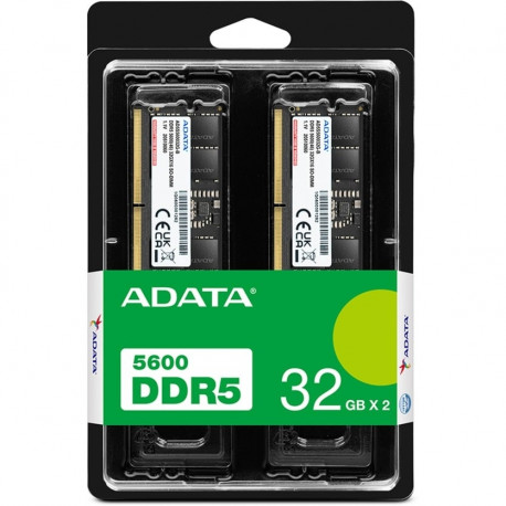 Adata RAM DDR5 32GB 5600 CL 46 (2x16GB) Dual Kit (black AD5U560032G-DT Premier Tray)